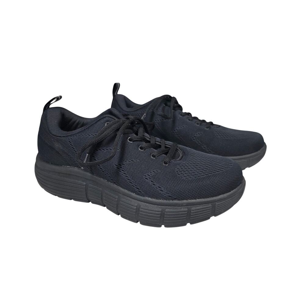 KIRKLAND COMFORT WALKER MEN’S BLACK BREATHABLE MESH UPPERS SHOES – SIZE US 9